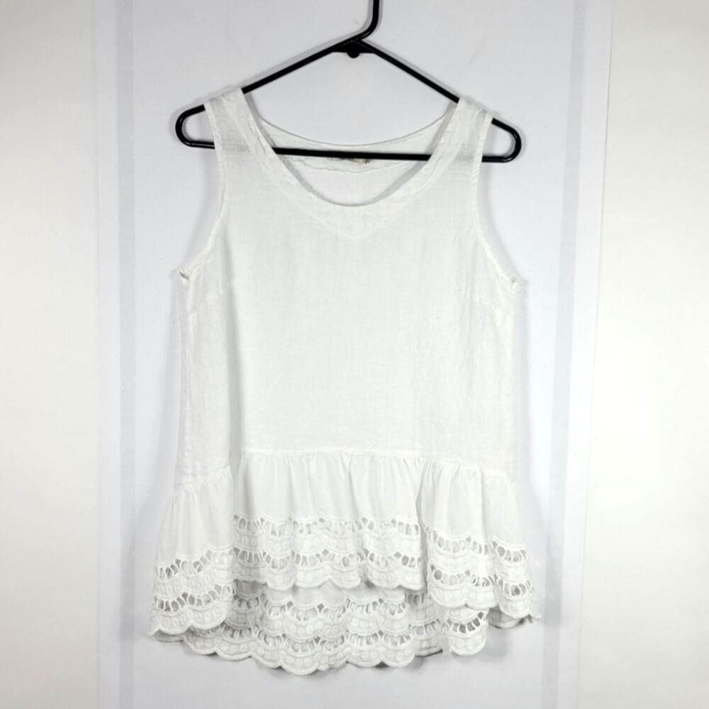 Valentina Naldi Linen Top #653 Size S